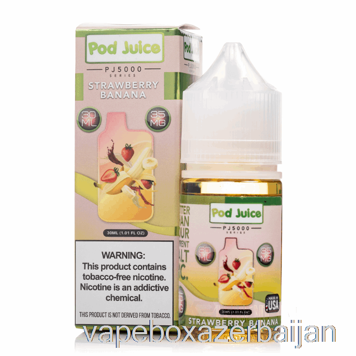 Vape Baku Strawberry Banana - Pod Juice PJ5000 - 30mL 35mg